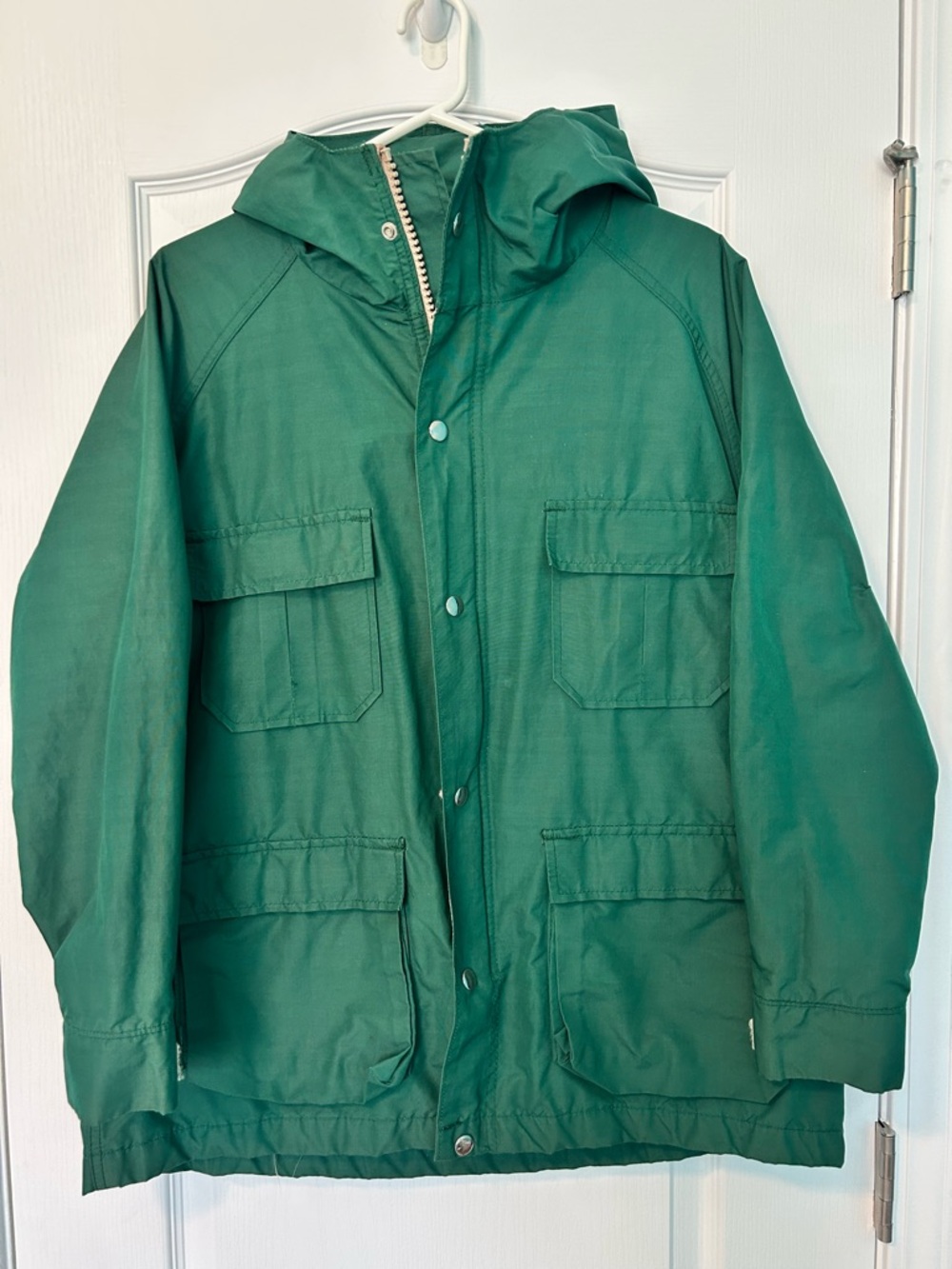 Vintage 90’s L.L. Bean Raincoat Green Baxter State Park Hooded Parka Men’s Large